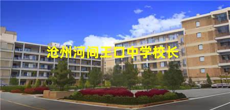 沧州河间王口中学校长